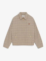 Beige 'Blouson Drôle à Carreaux' Jacket