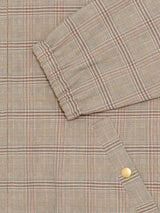 Beige 'Blouson Drôle à Carreaux' Jacket