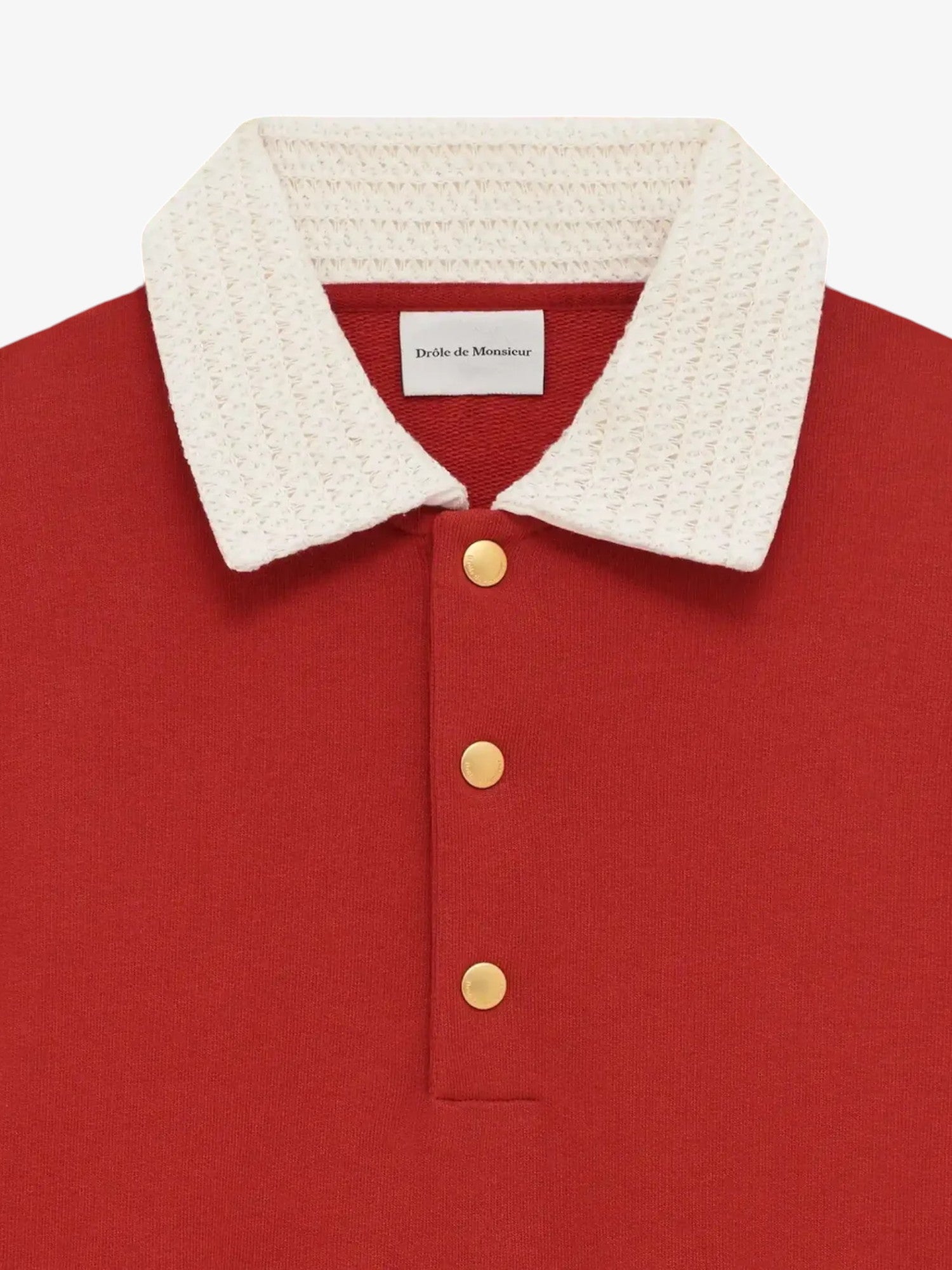 Red 'Polo Drôle Col Crochet' Polo Shirt