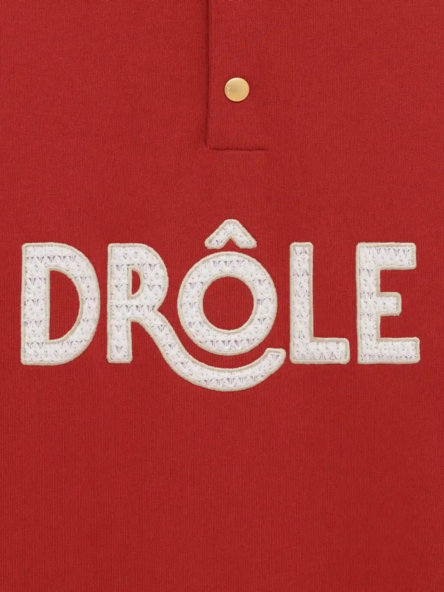Red 'Polo Drôle Col Crochet' Polo Shirt