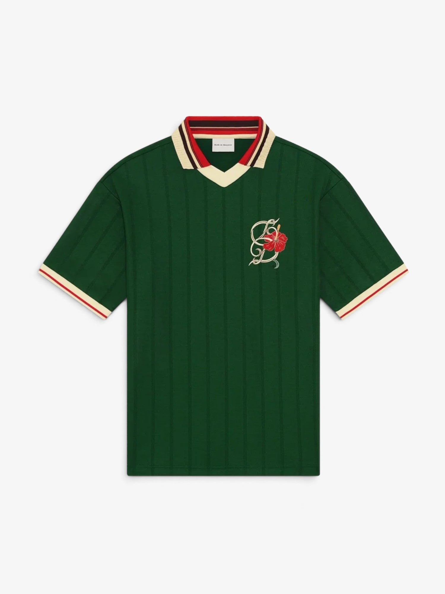 Green 'Polo D Hibiscus' Polo Shirt