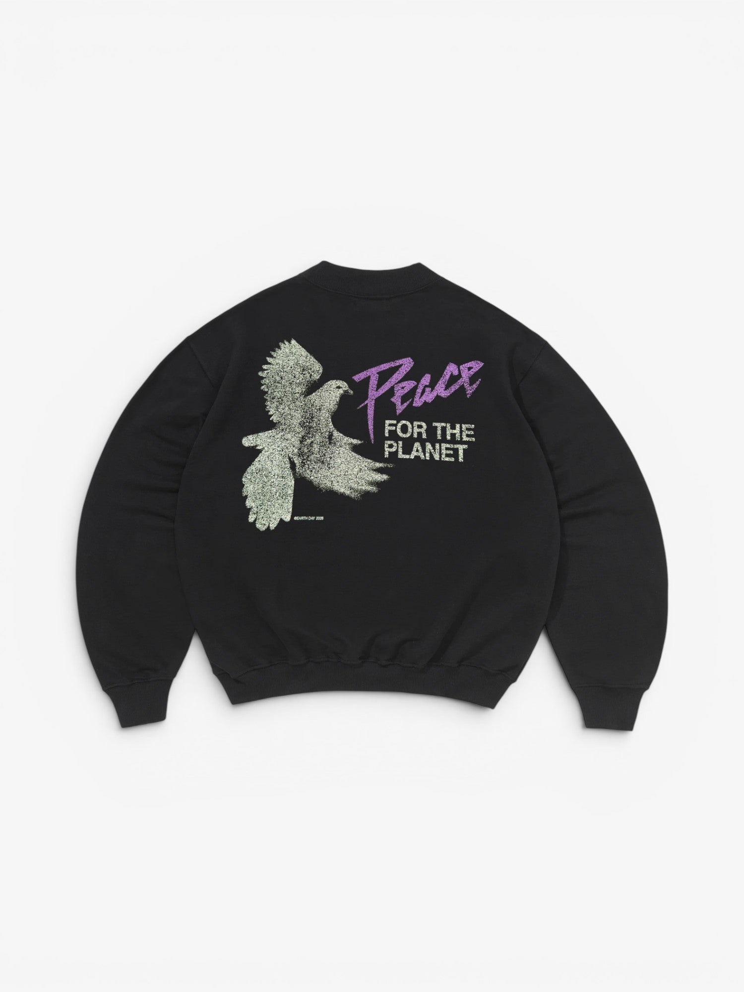 Black 'Peace For The Planet' Crewneck X ALLGLORY