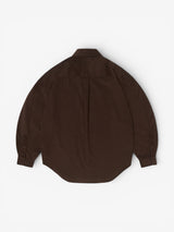 Brown 'Diana' Velvet Oversized Shirt