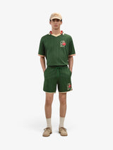 Green 'Polo D Hibiscus' Polo Shirt