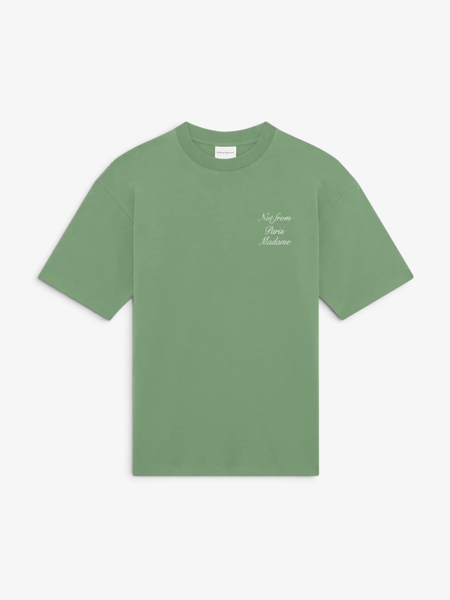 Green 'T-Shirt Slogan Calligraphy' Tee