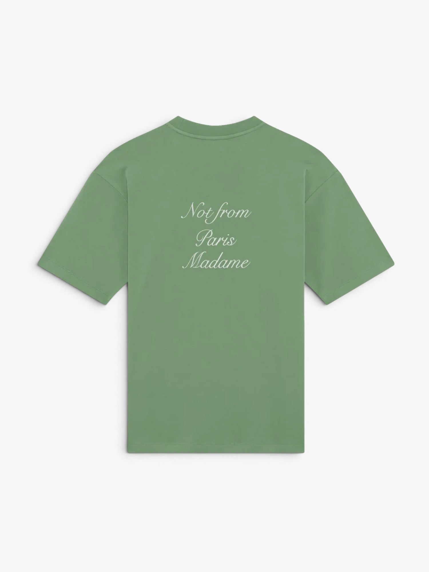 Green 'T-Shirt Slogan Calligraphy' Tee
