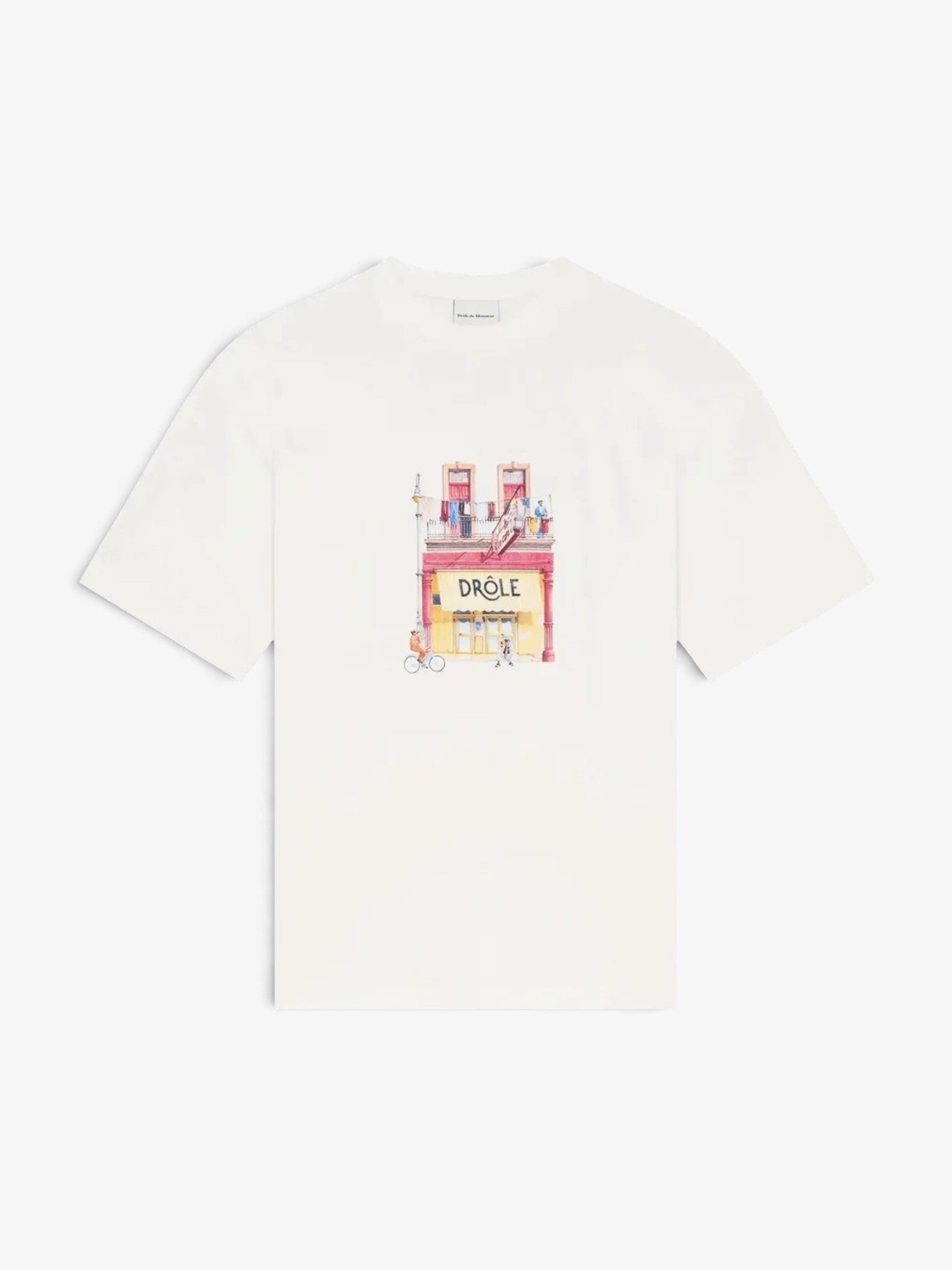 White 'T-Shirt Drôle Café' Tee