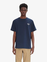 A.P.C. - Camiseta 'Rue Madame' Azul-Marinho Escuro