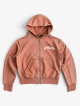 Washed Orange 'Squad' Zip Hoodie