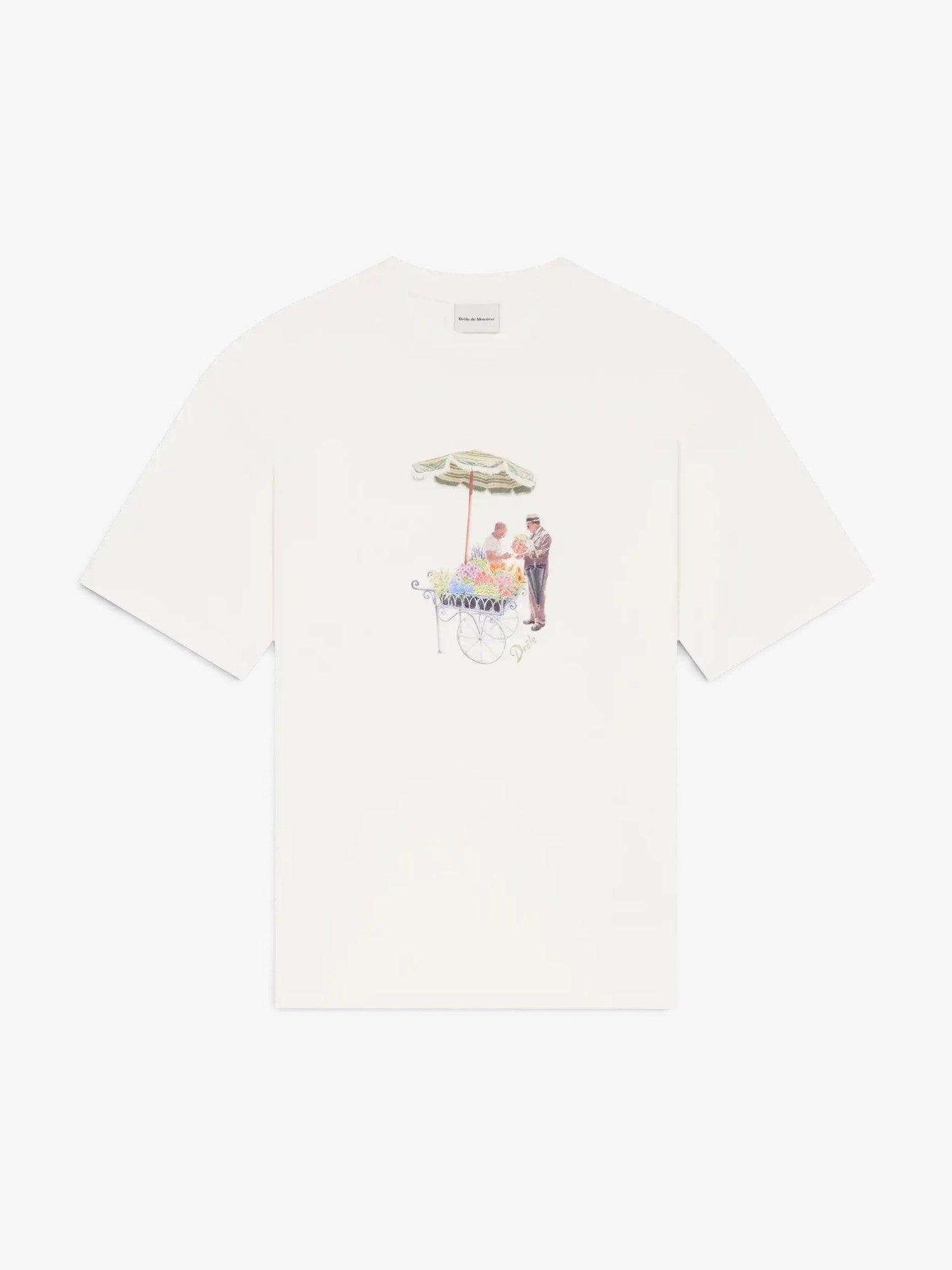 White 'T-Shirt Fleuriste' Tee