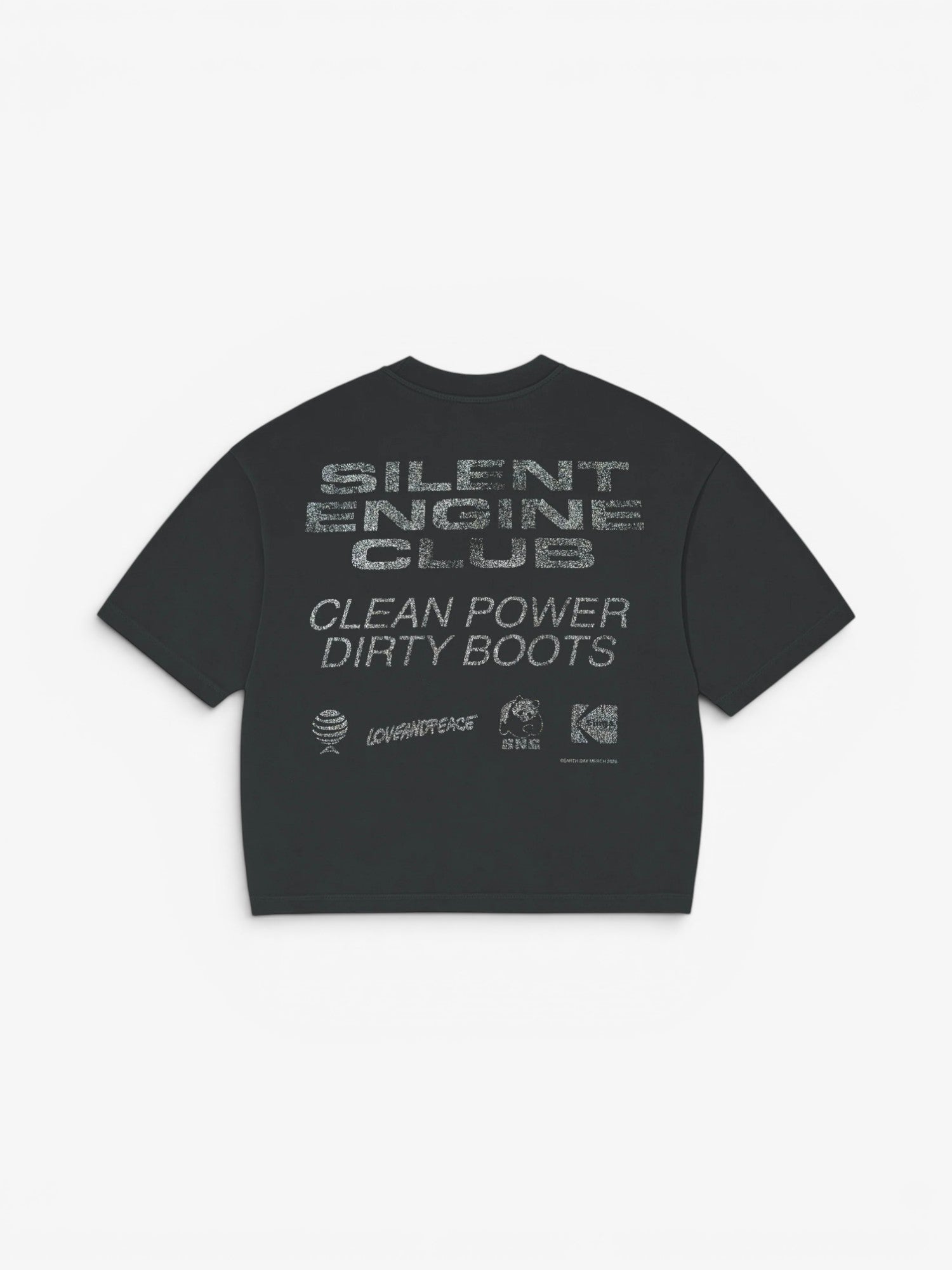 Black Faded 'Earth Day Grand Prix' Boxy Tee X ALLGLORY