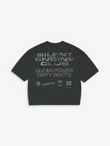 Black Faded 'Earth Day Grand Prix' Boxy Tee X ALLGLORY
