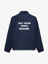Navy 'La Veste Slogan' Coach Jacket