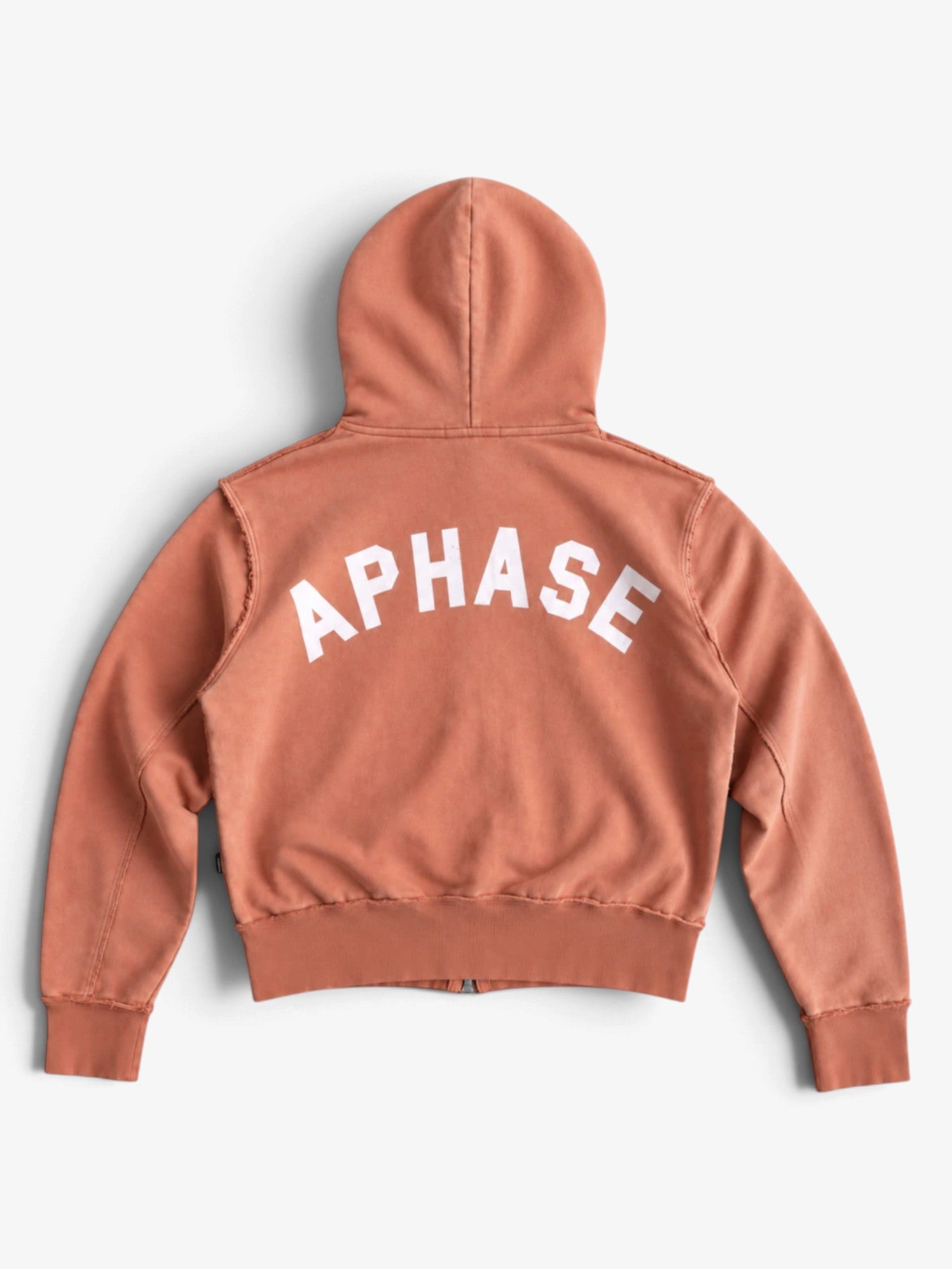 Washed Orange 'Squad' Zip Hoodie