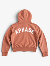 Washed Orange 'Squad' Zip Hoodie