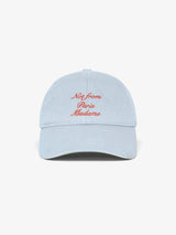Blue 'Casquette Slogan Calligraphy' Cap