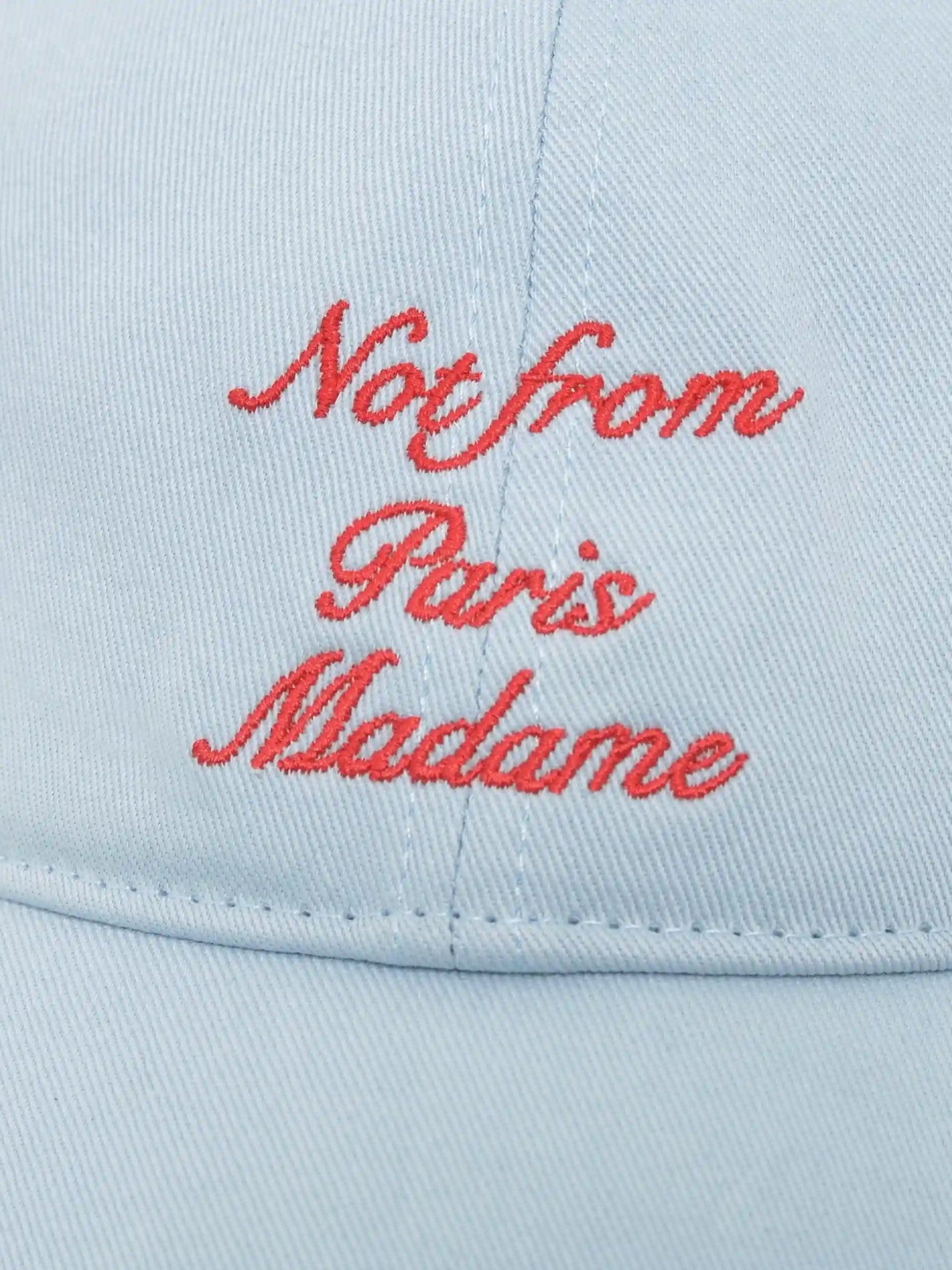 Blue 'Casquette Slogan Calligraphy' Cap