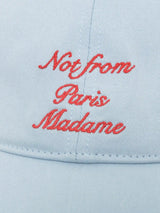 Blue 'Casquette Slogan Calligraphy' Cap