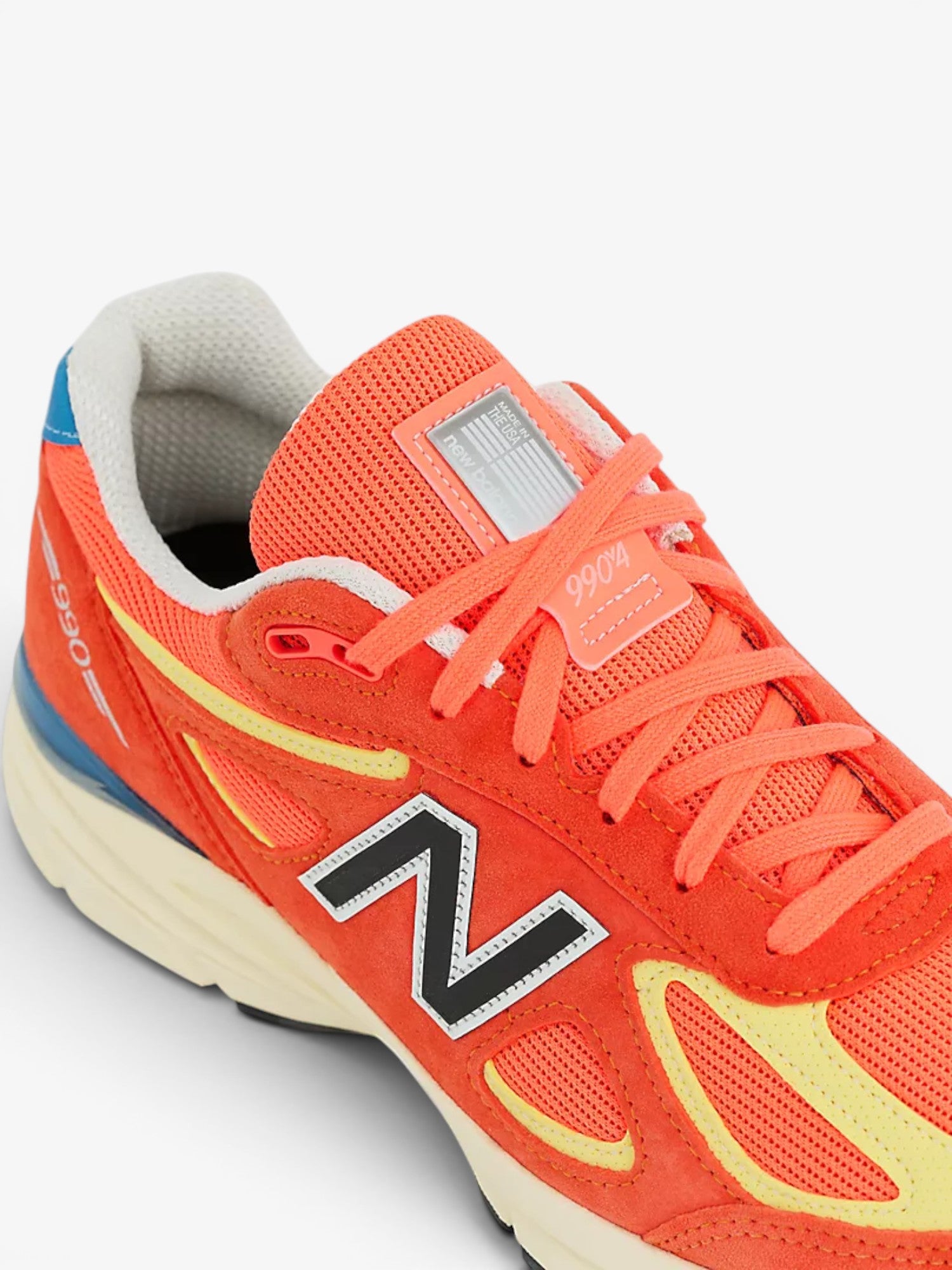 Made in USA 990v4 - Urgent Red/Maize/Sea Stone