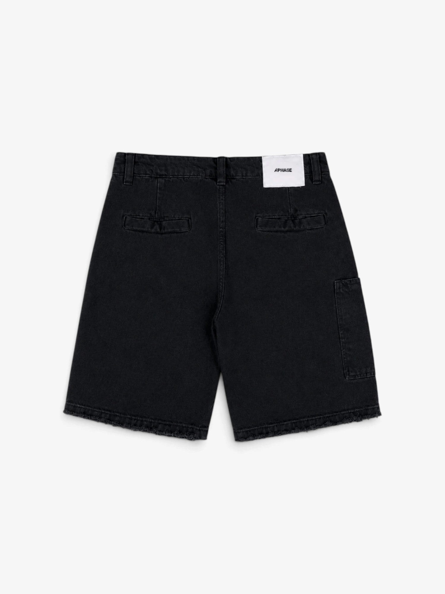 APHASE - Shorts 'Dusty' Desbotados em Preto