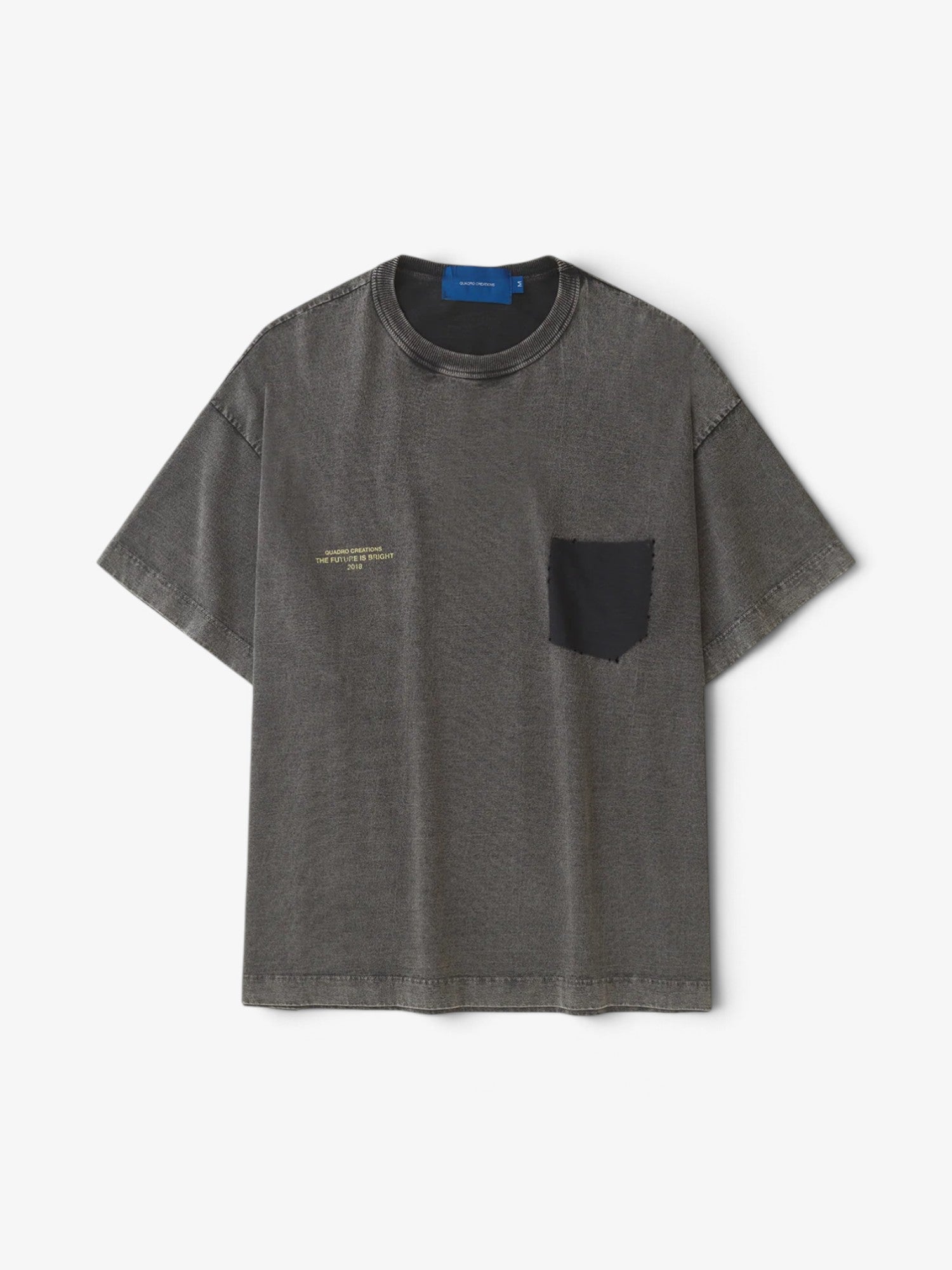 Stoned Black 'Quadro Stamp' Standard Tee