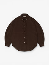 Brown 'Diana' Velvet Oversized Shirt