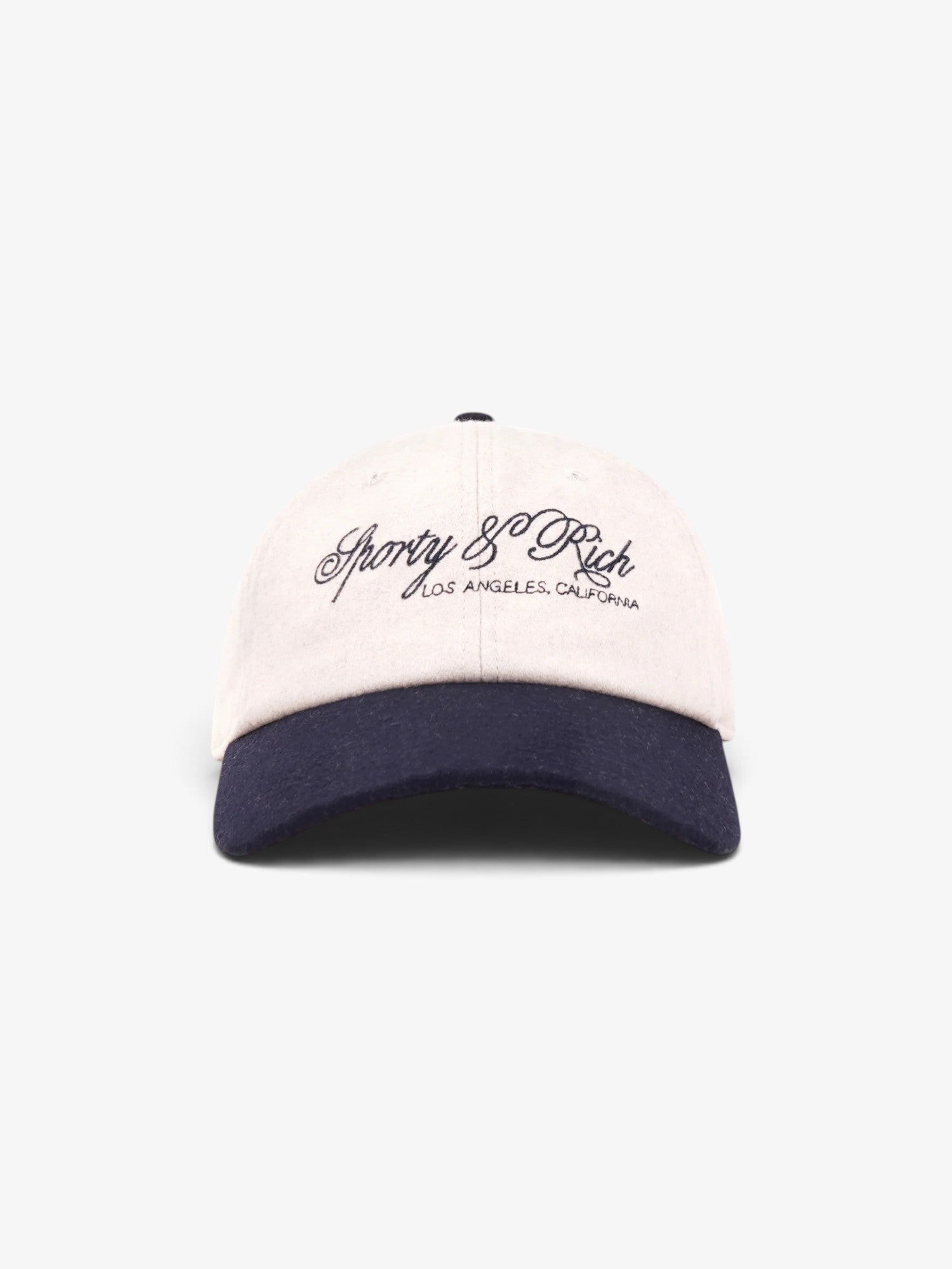 Off-White/Navy 'International' Wool Cap