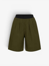 Green 'Canvas' Wide Shorts