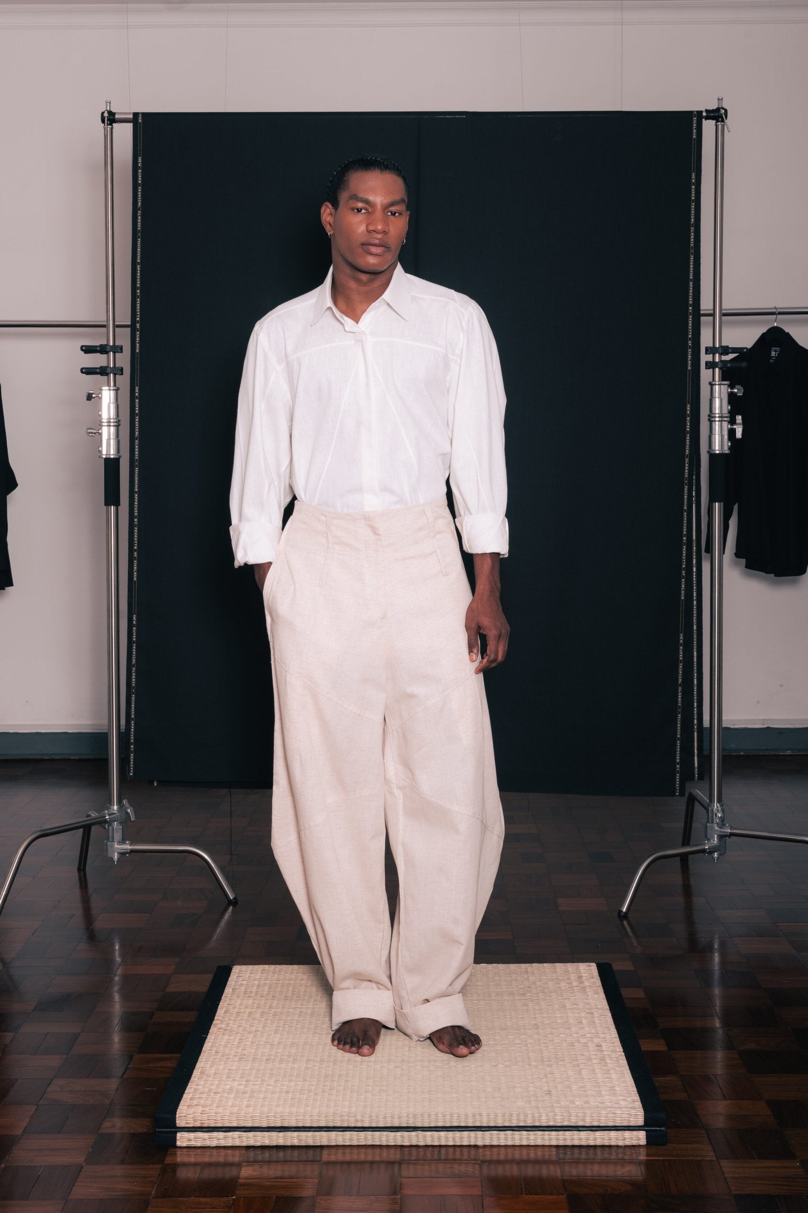 Grey 'Moto' Pants