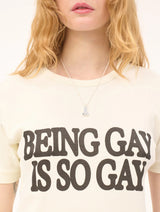 White 'Being Gay' Tee