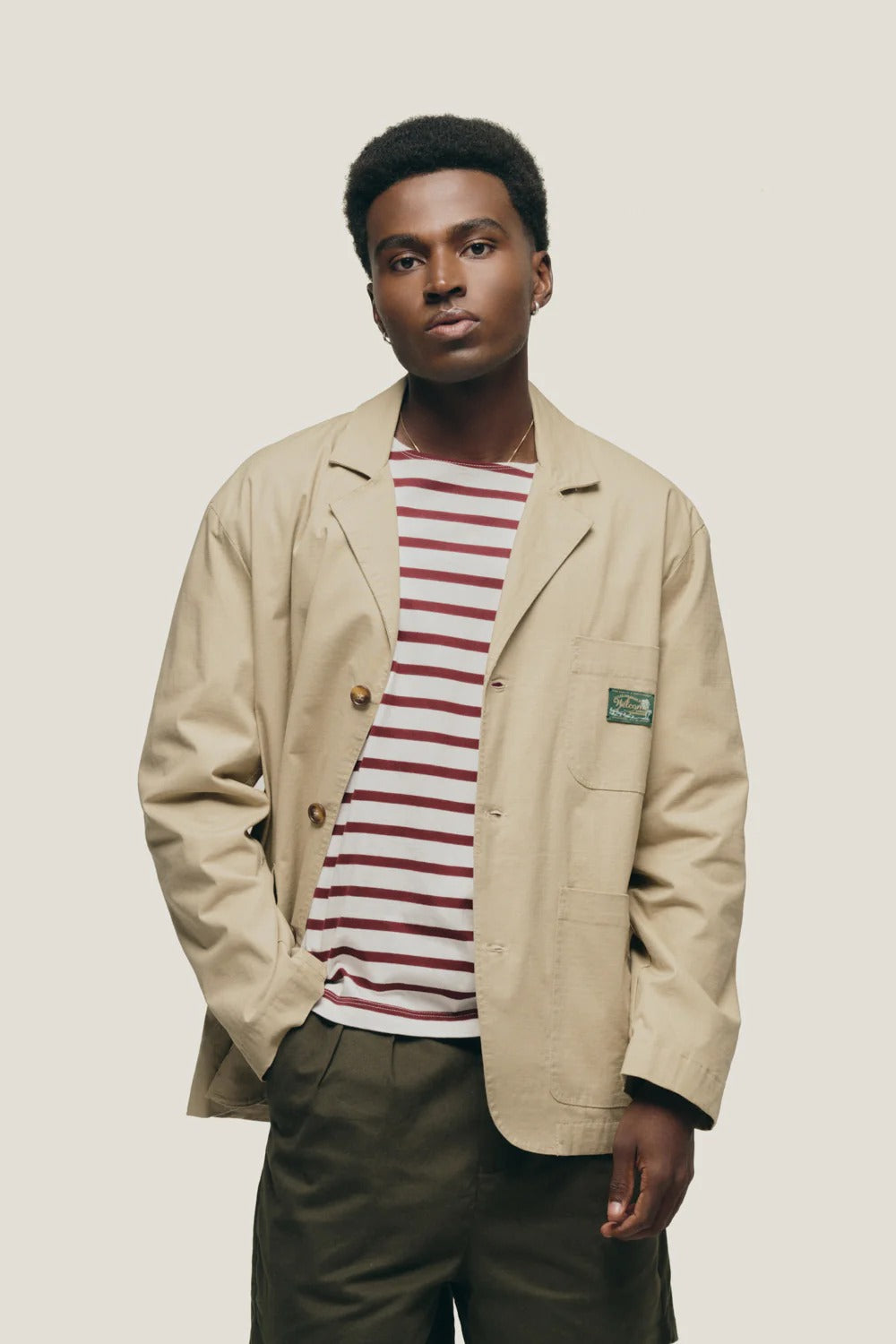 Wine Mariner Striped Sleeve 3/4