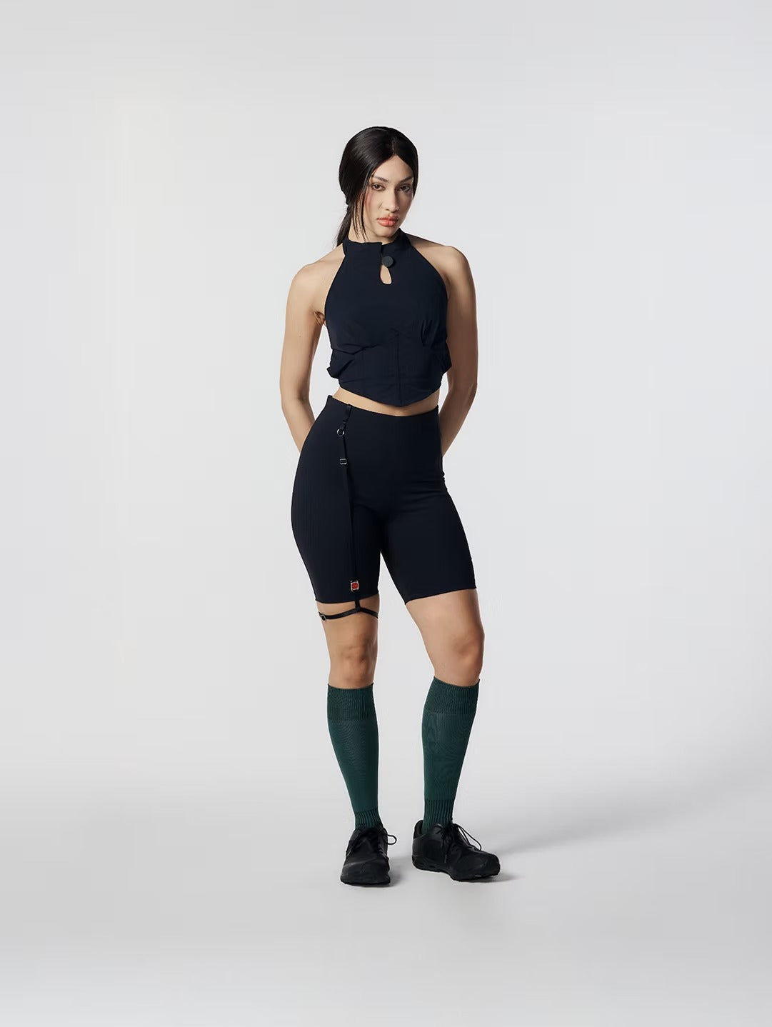 Black 'Say Ur' Biker Shorts