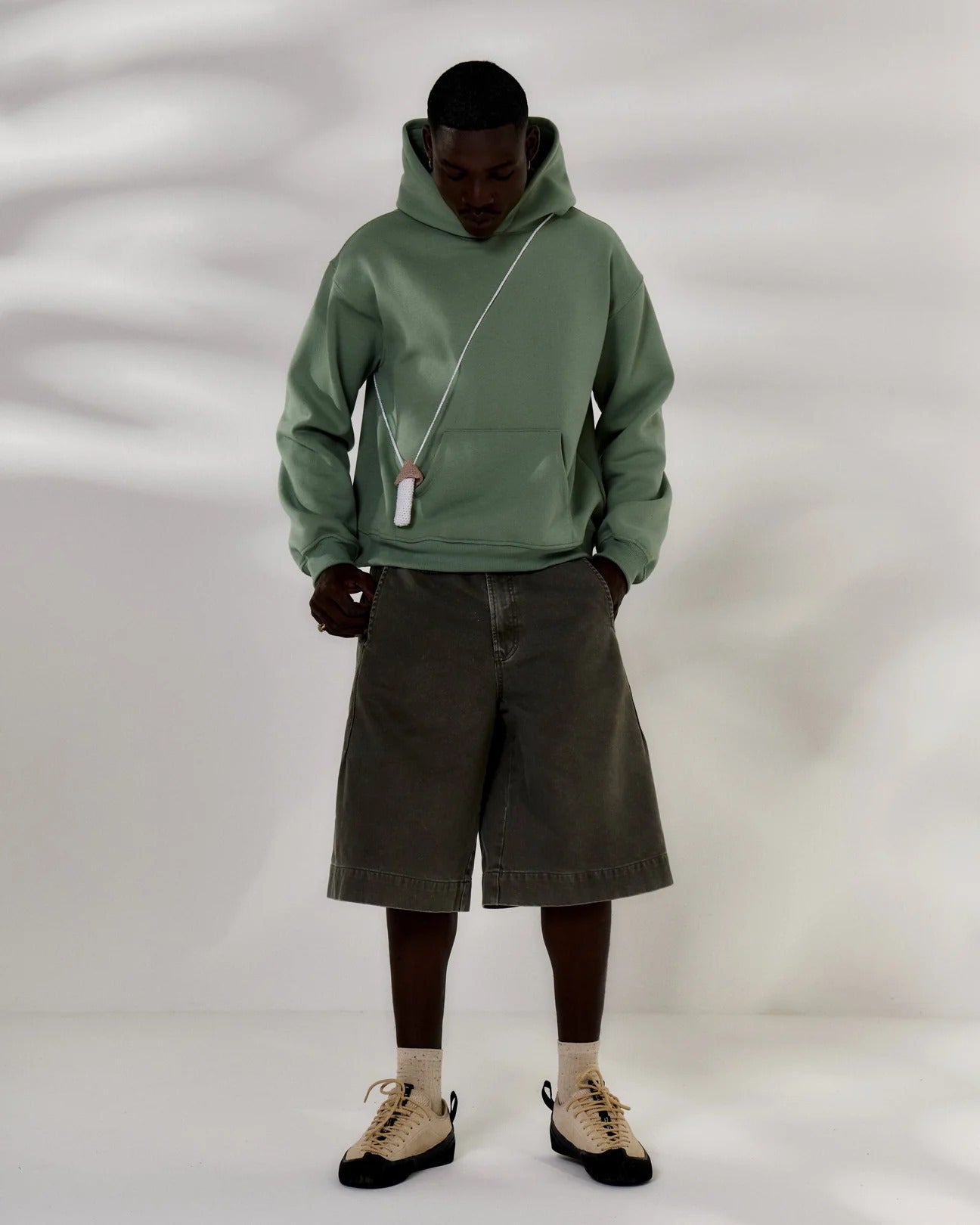 Green Moss Boxy Hoodie