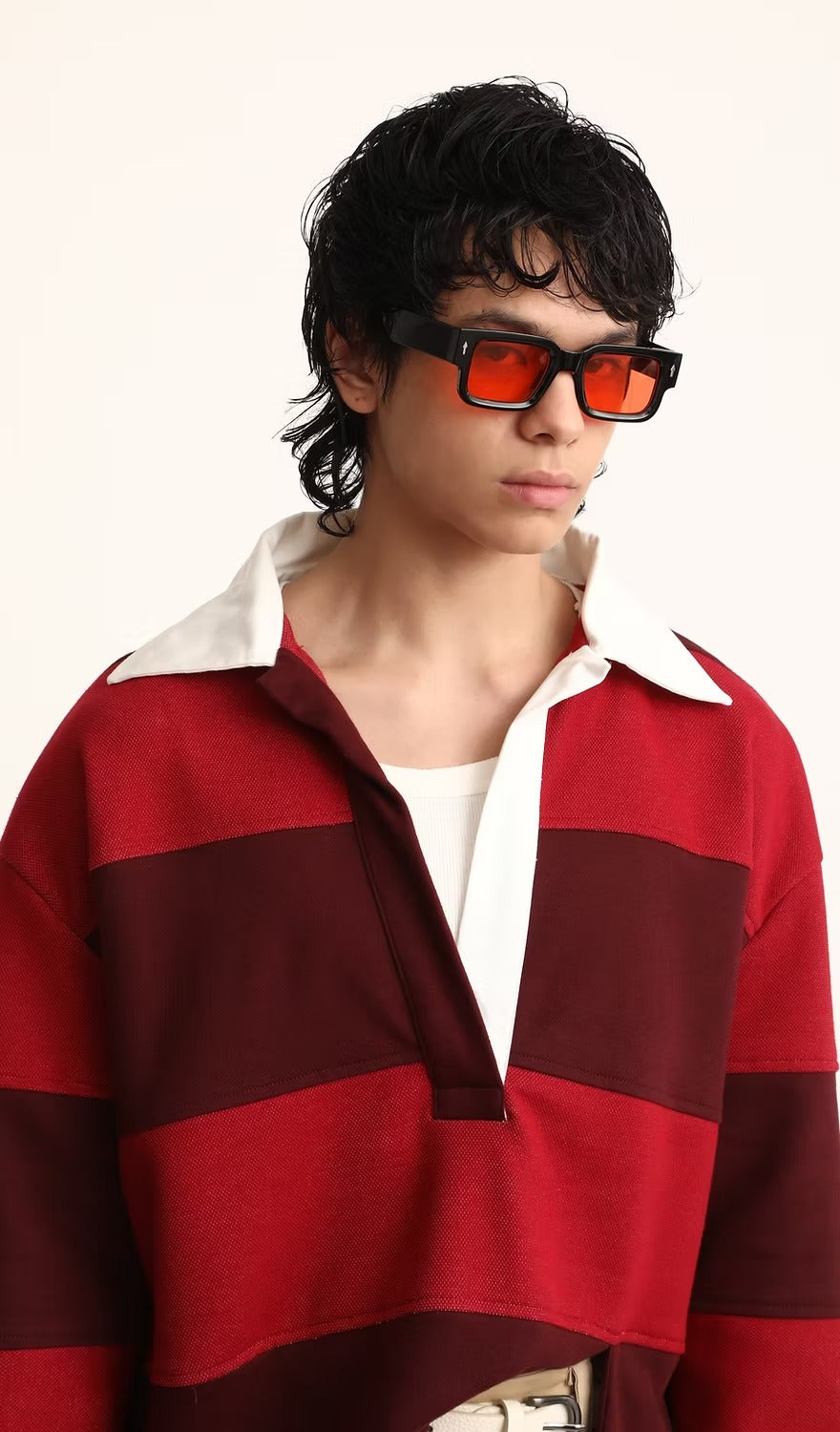 Duo Red Long Sleeve Polo Shirt