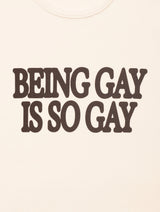White 'Being Gay' Tee