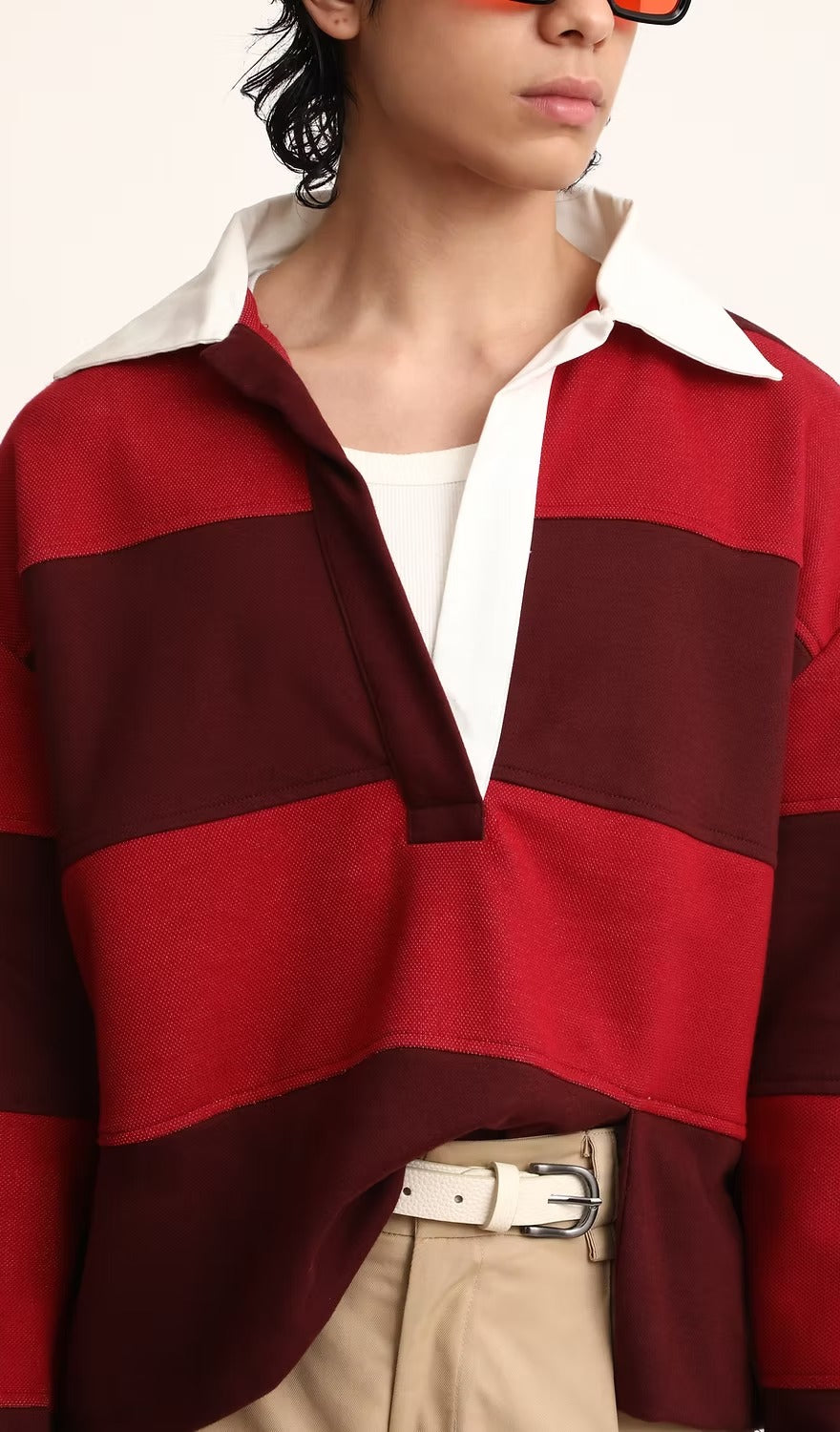 Duo Red Long Sleeve Polo Shirt