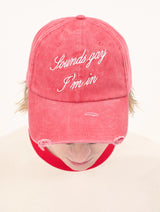 Red 'Did You Say Gay?' Hat