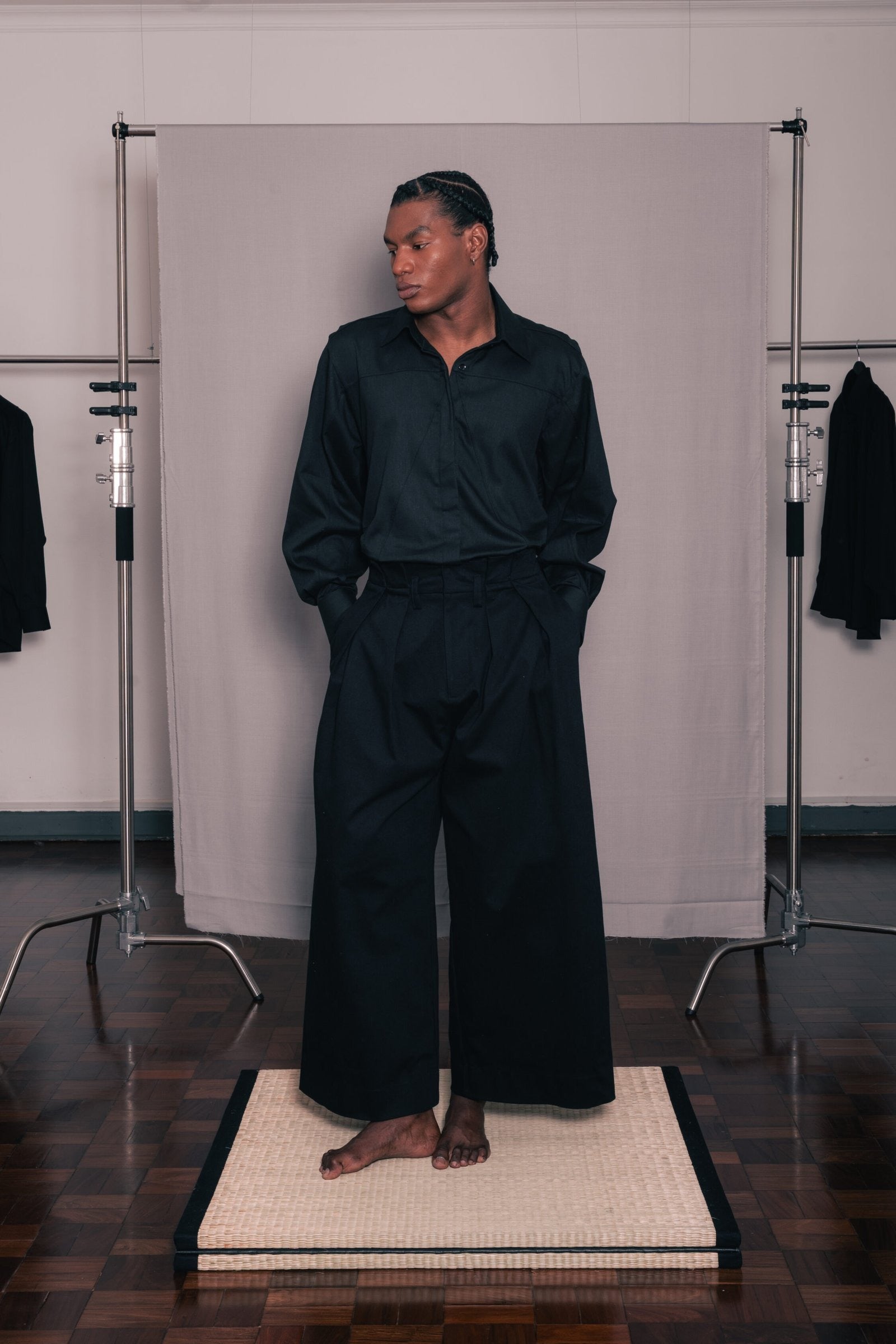 Black 'Moto' Pants
