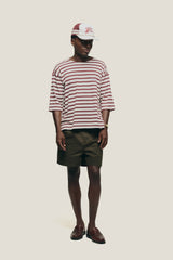 Wine Mariner Striped Sleeve 3/4