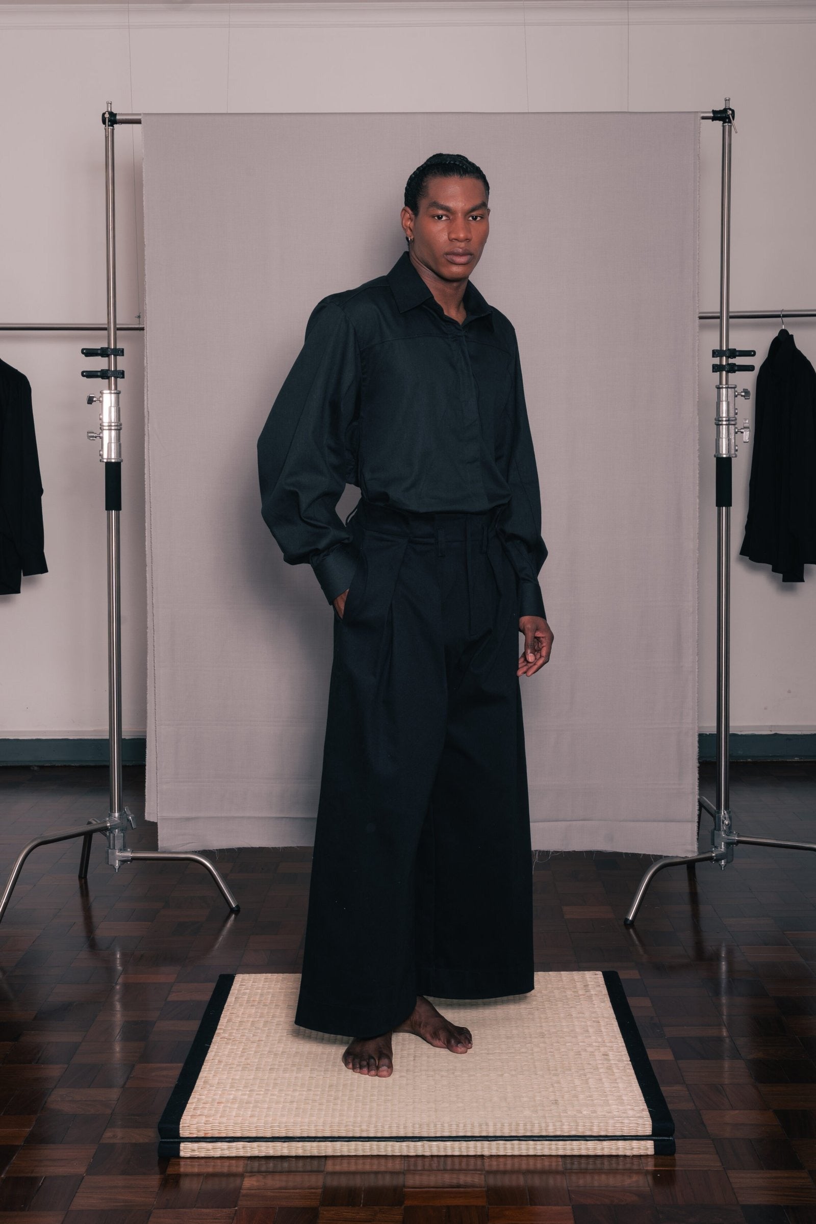 Black 'Moto' Pants