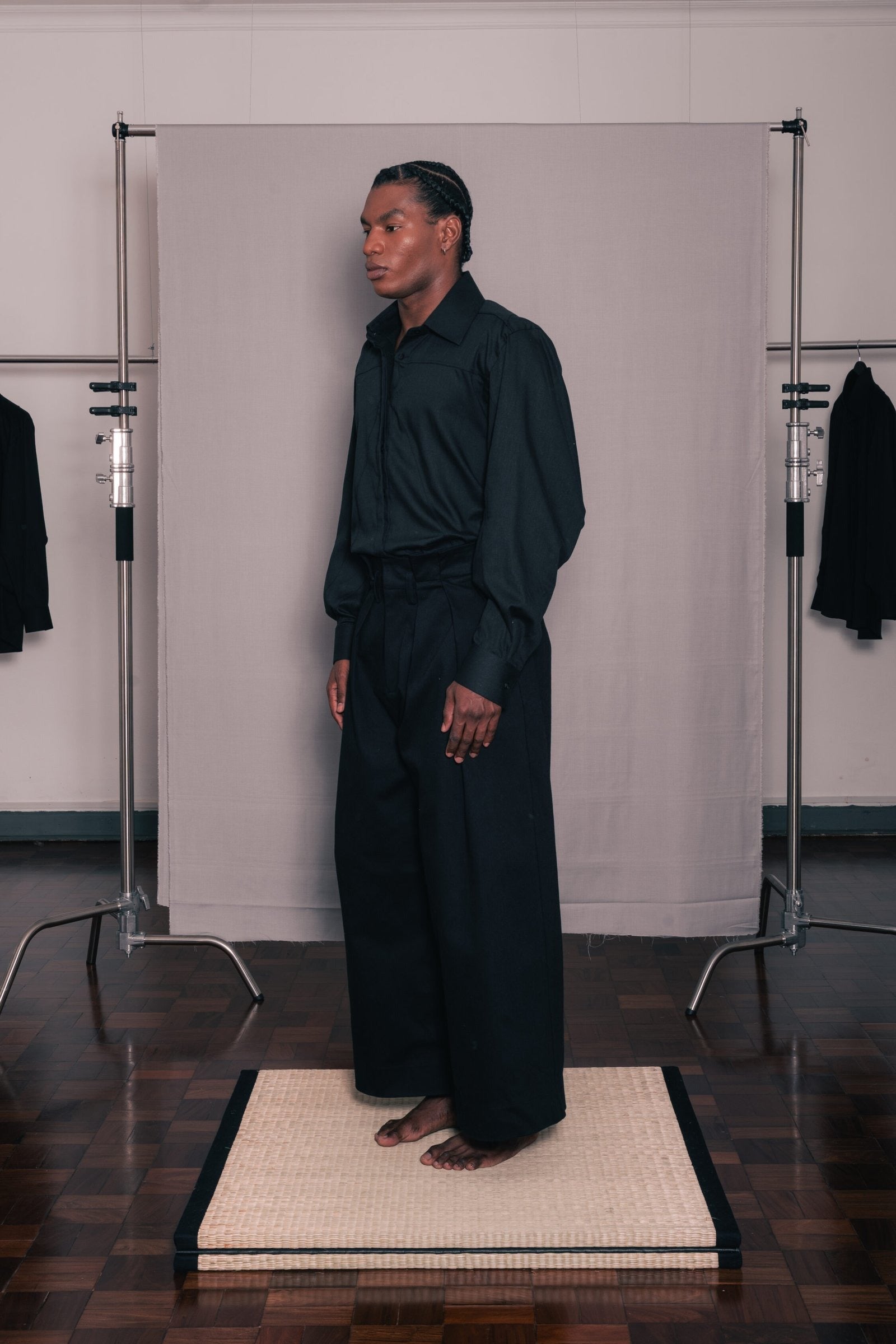 Black 'Moto' Pants