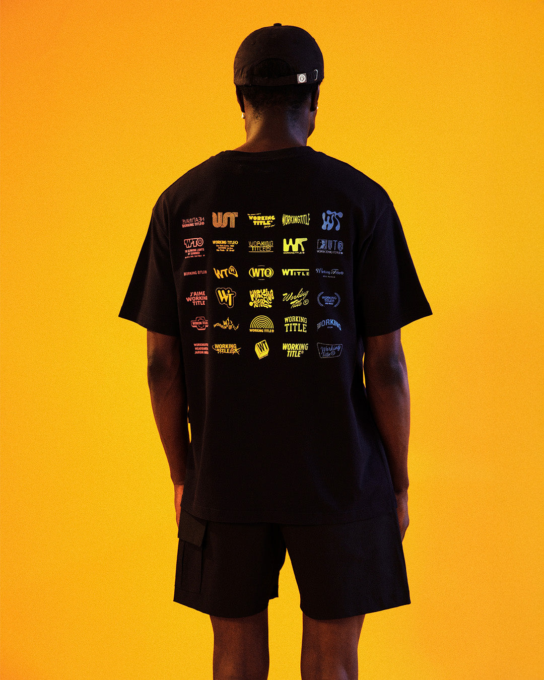 Black 'Logo' Oversized Tee