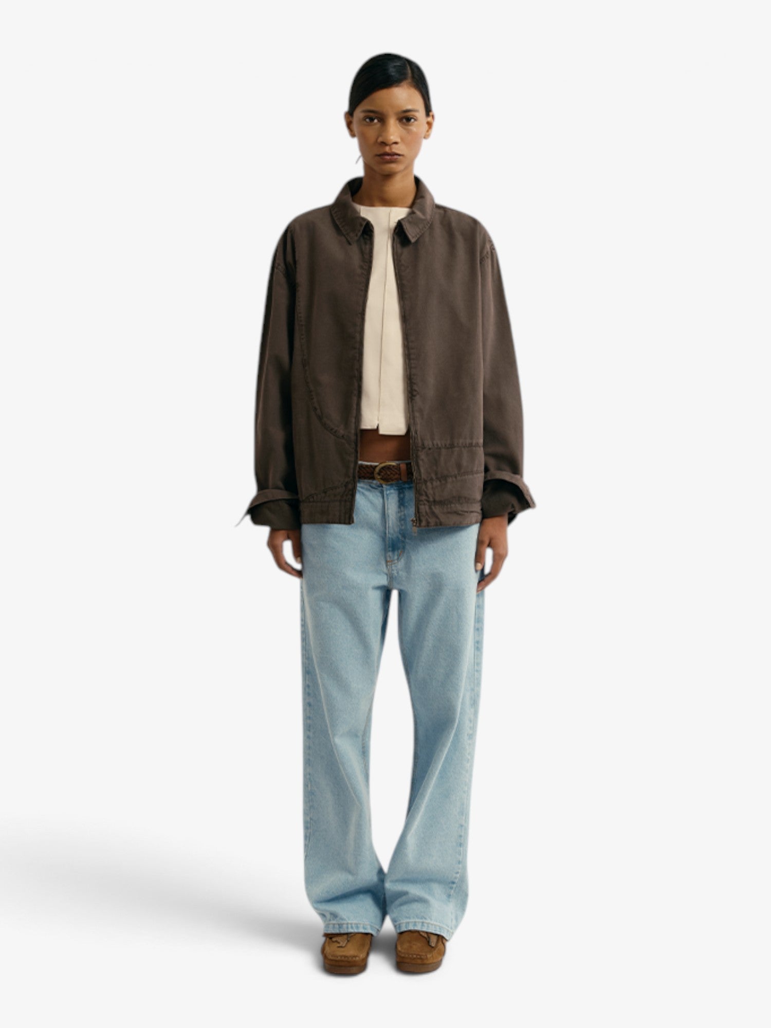 Washed Brown 'Column' Twill Jacket X NIEMEYER