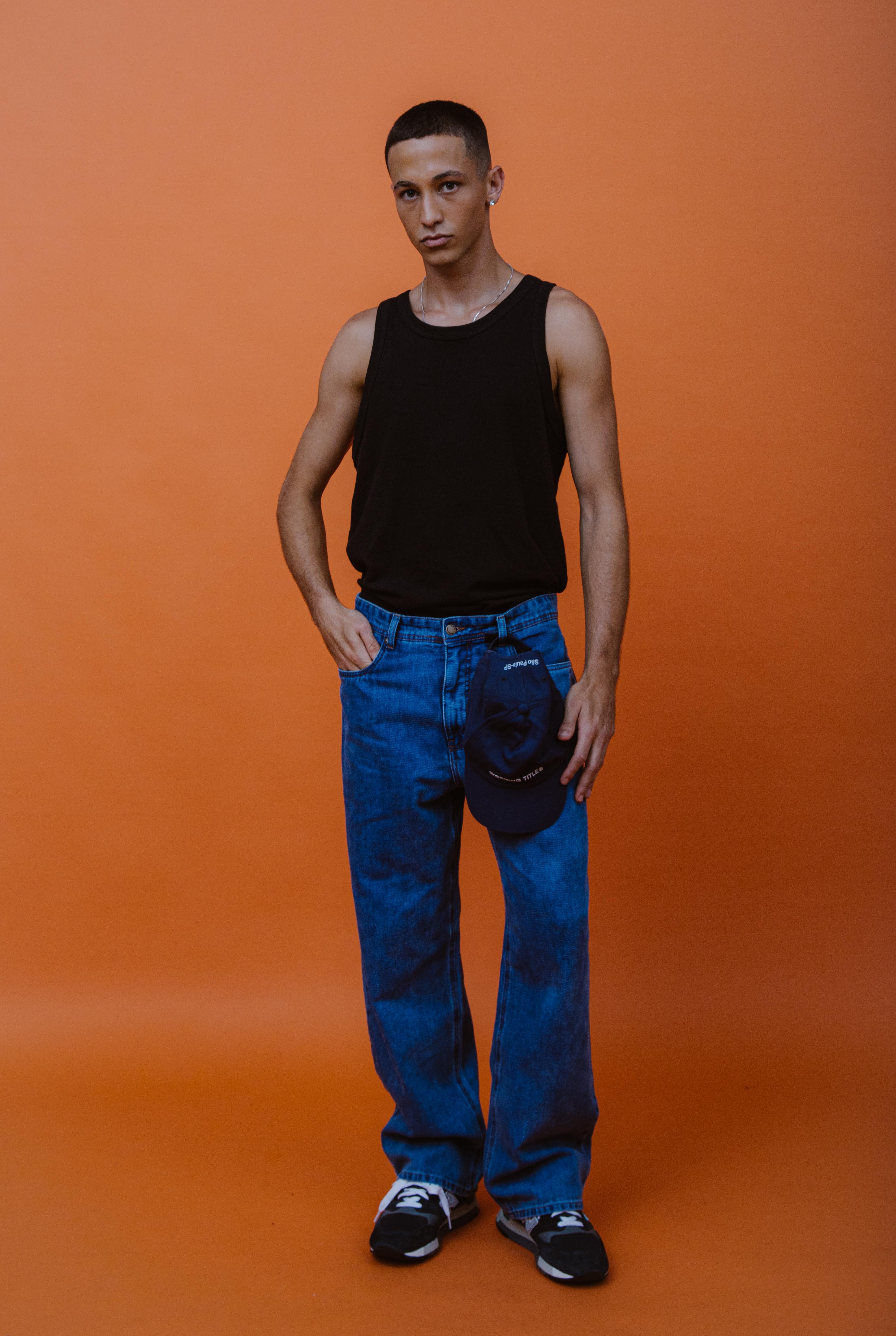 Indigo Straight-Leg Denim Pants