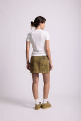 Beige 'Curved' Cut Skirt