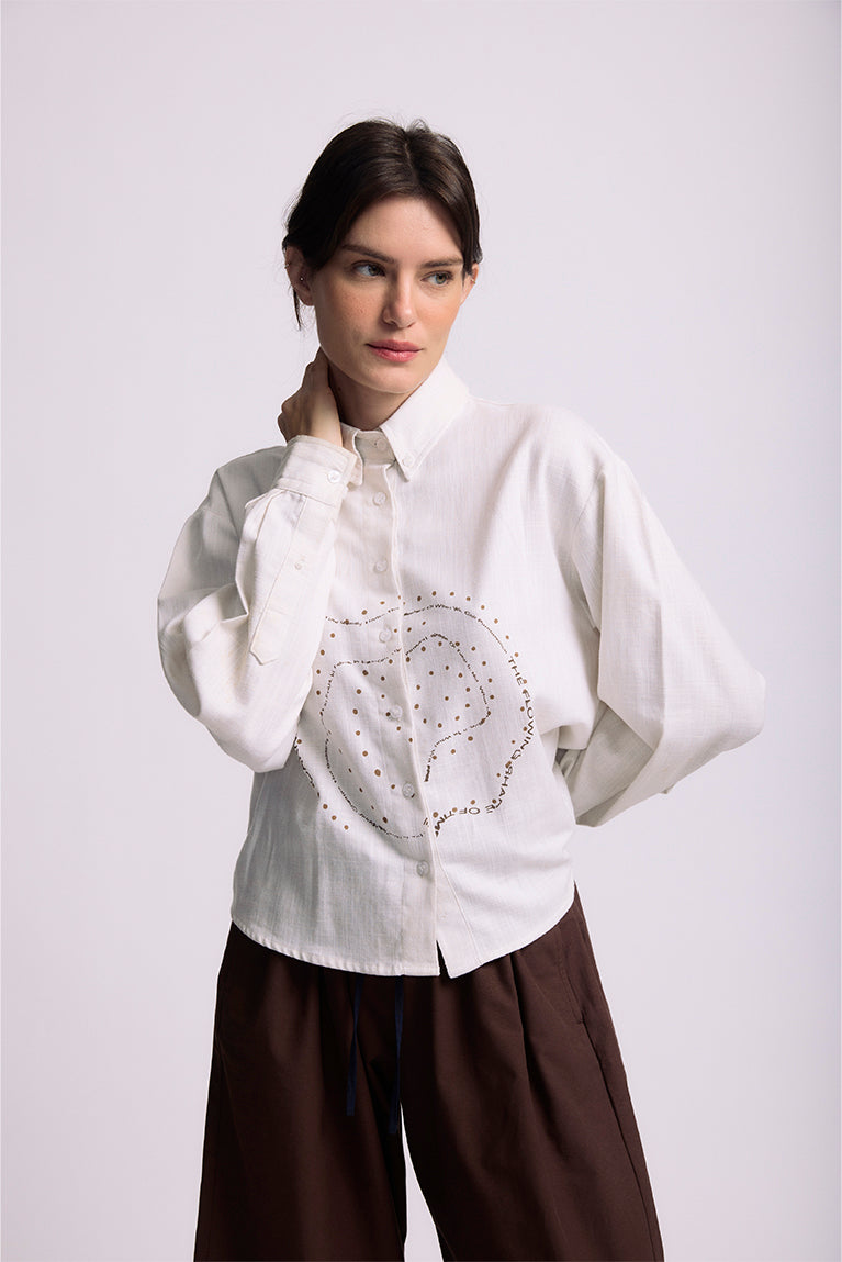 Off-White 'Spiral' Cropped Shirt