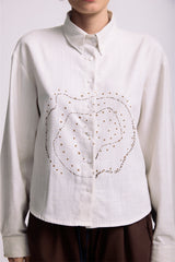 Off-White 'Spiral' Cropped Shirt