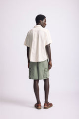 Off-White Textured Short Sleeve Shirt