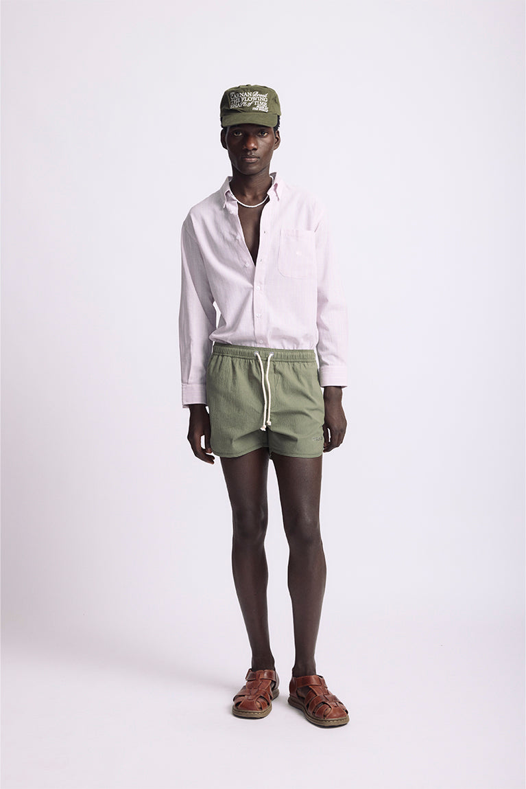 Green Textured 'Volley' Shorts