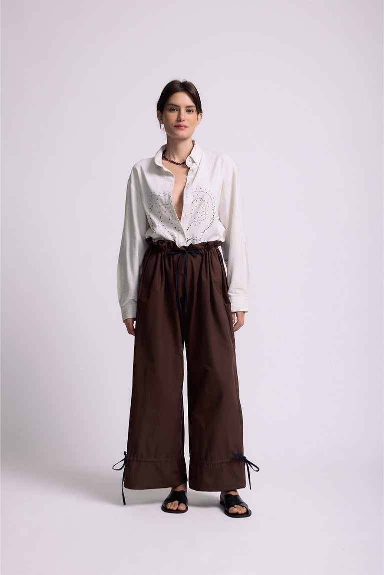 Brown 'Parachute' Pants